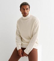 New Look Off White Roll Neck Relaxed Fit Jumper